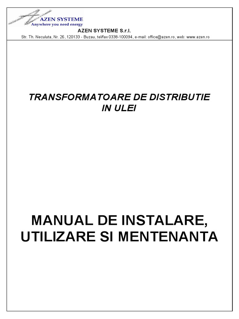 Manual Transformator PDF | PDF