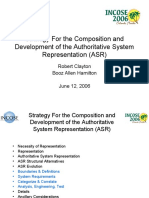 Strategy For The Composition and Development of The Authoritative System Representation (ASR)