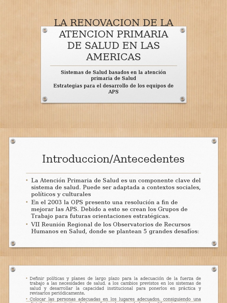 La Renovacion de La Atencion Primaria de Salud | PDF