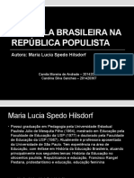 A Escola Brasileira Na República Populista