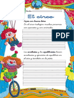 Fichas de Lectoescritura El Circo