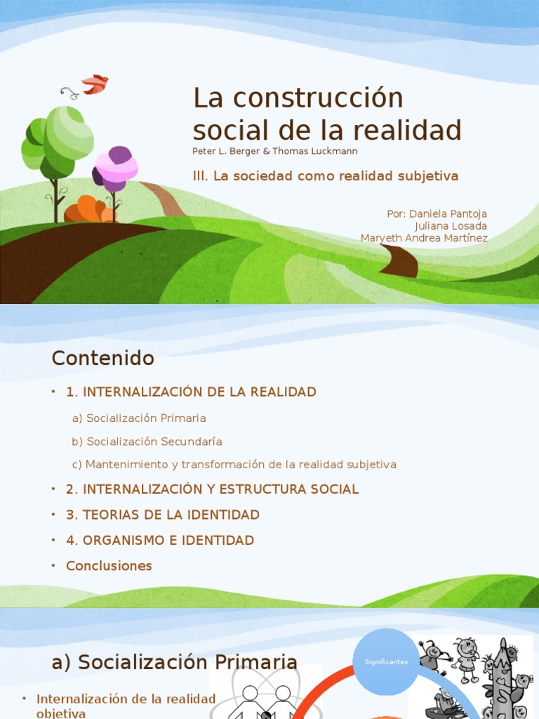 La Construcción Social de La Realidad | PDF | Socialización | Subjetividad