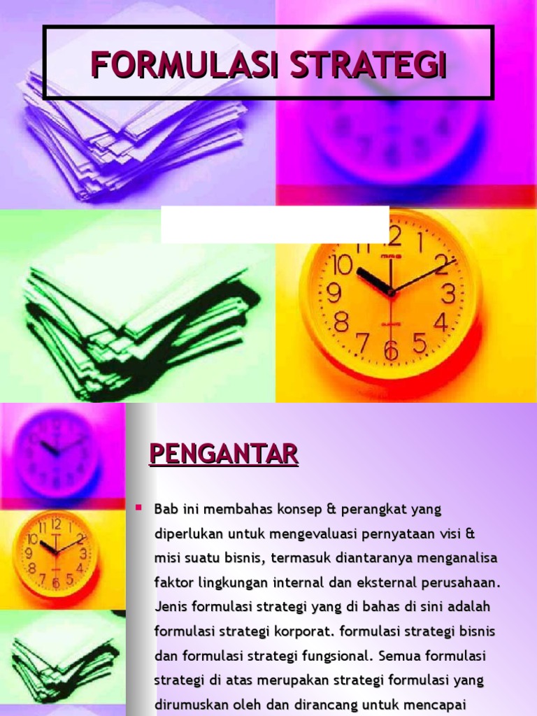 Formulasi Strategi | PDF | Bisnis
