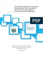 Criterios Básicos para El Diseño, Presentación y Evaluación de Instrumentos Curriculares y Otros Documentos Relacionados Con El Accionar Académico de Las Instituciones de Educación Superior (Ies)