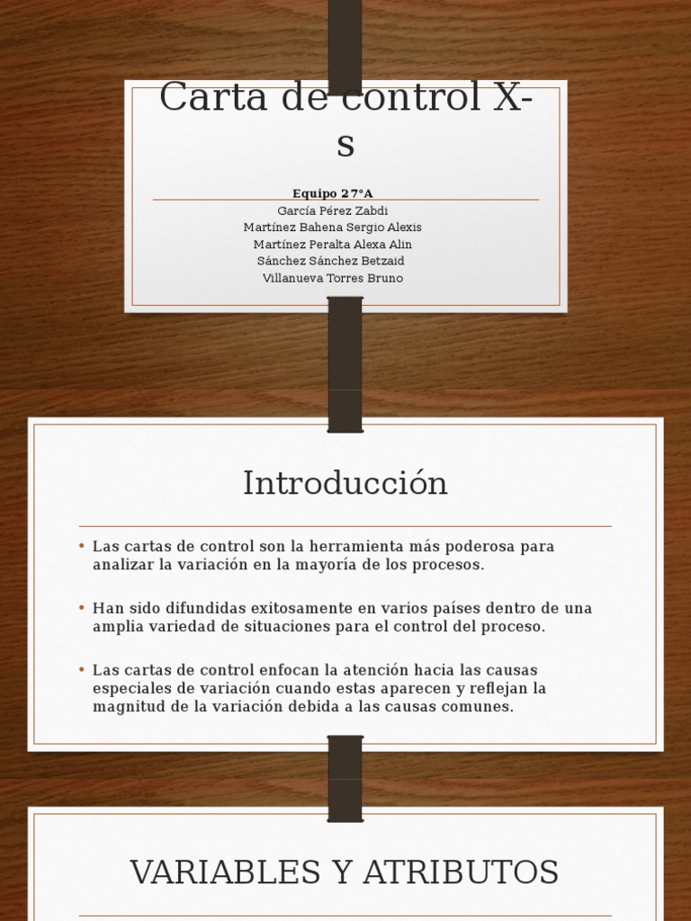 Carta de Control X s 2 (1) (1)  Desviación Estándar  Estadísticas
