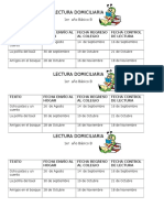 Lectura Domiciliaria 1er Año Básico