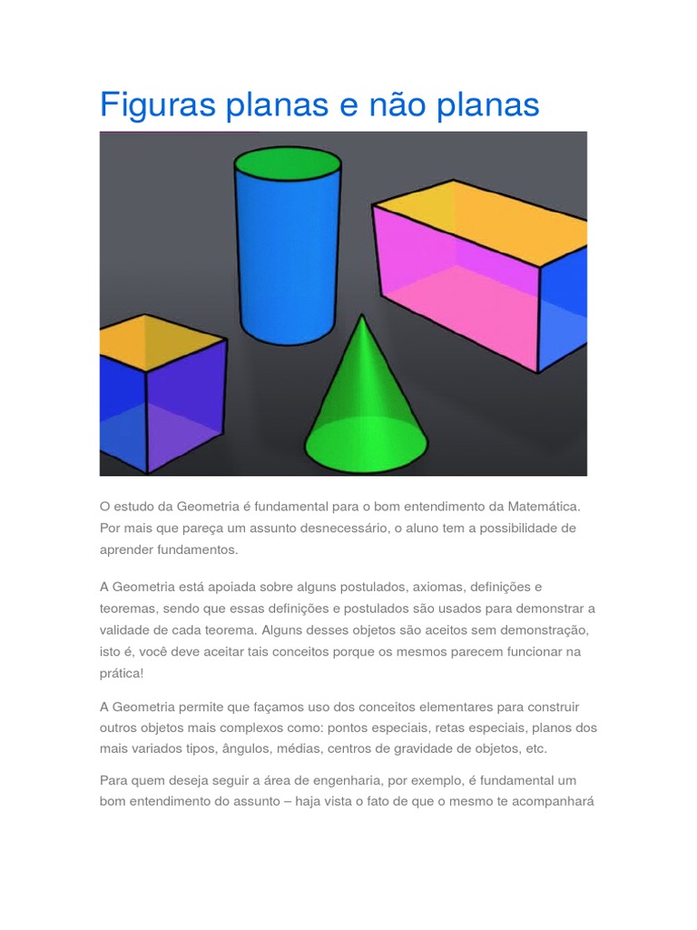 Figuras Planas e Não Planas | Polígono | Geometria