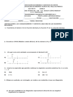 Examen Diagnostico de Matematicas II SECUNDARIA