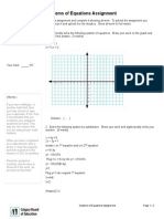 Systems Equations Assignment