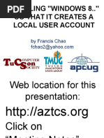 Installing "Windows 8.." So That It Creates A Local User Account
