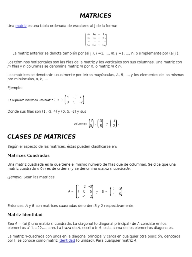 Las Matrices Se Utilizan en El Cálculo Numérico Vicky | Matriz ...