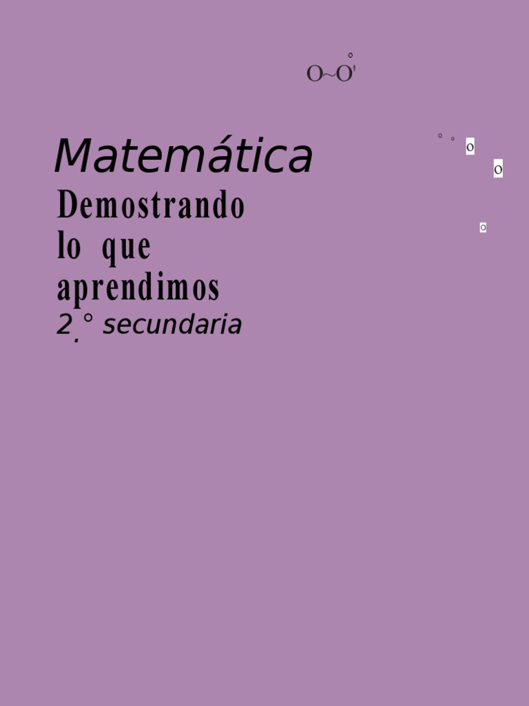 Cuadernillo de Matemáticas 2 Secundaria | PDF | Educación Secundaria