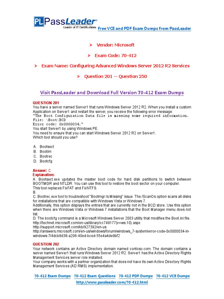 70 412 Exam Dumps With Pdf And Vce Download 1 250 Pdf Active Directory Domain Name System