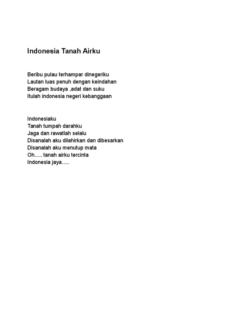 Puisi Tanah Airku