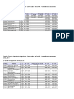 Escuela Técnica Superior de Ingeniería - Universidad de Sevilla - Calendario de Exámenes 2016-2017 1º Grado en Ingeniería Aeroespacial