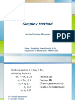 Simplex Method: Suber: Nughthoh Arfawi Kurdhi, M.SC