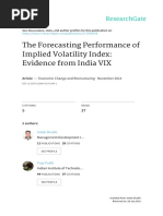 2. the Forecasting Performance of Implied Volatility Index
