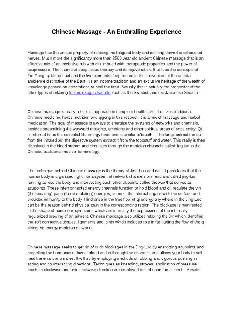 Foot Massage Charlotte Download Free PDF Massage Medical Specialties