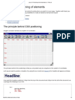 Lesson 14 - Positioning of Elementsentutorial - HTML