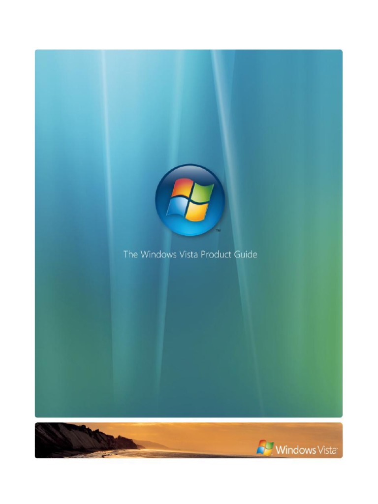 Windows Vista Product Guide PDF Windows Vista Microsoft Windows