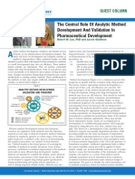 Analytic Method Development in Pharmaceutical
