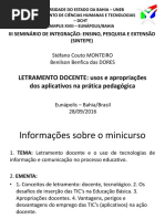 Apresentação Sintepe UNEB