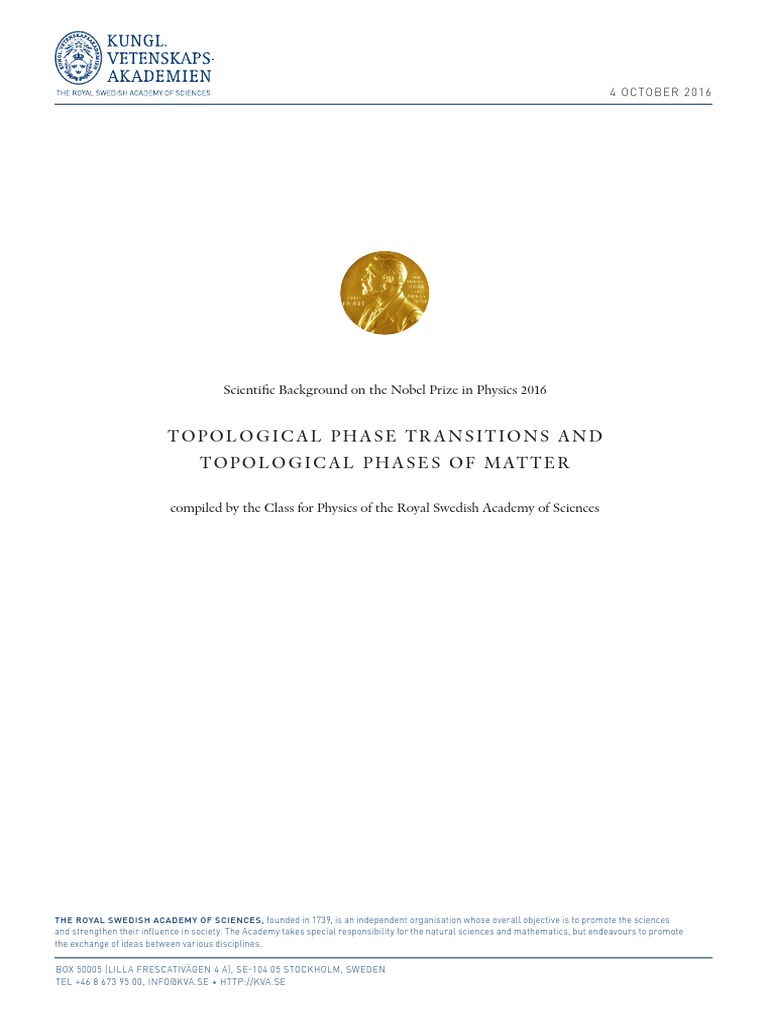 Topological Phases in Physics 2016 | PDF | Superconductivity | Spin ...
