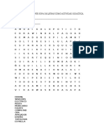 Contesta La Siguiente Sopa de Letras Como Actividad Didactica