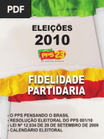 PPS - FIDELIDADE PARTIDÁRIA - Eleições 2010