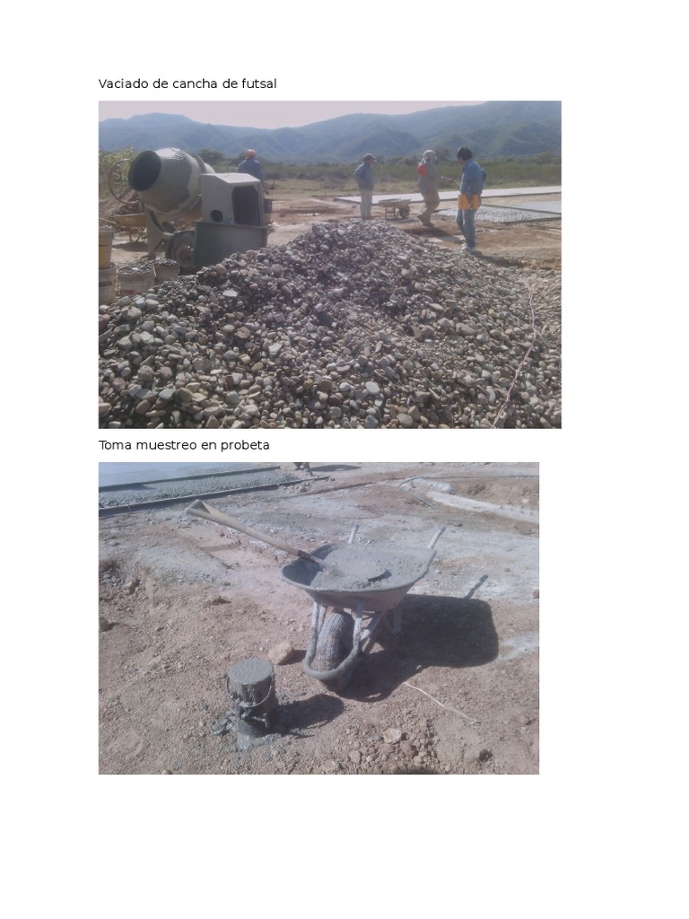 Vaciado de Cancha de Futsal PDF