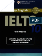 Cambridge IELTS 10 Student's Book With Answers Authentic Examination Papers From Cambridge English Language Assessment (IELTS Practice Tests) Stu Ans Edition 2015 {PRG}