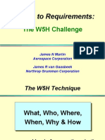 Getting To Requirements:: The W5H Challenge