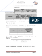 Polinomios e Identidades Notables. Ejercicios