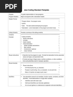 Java Coding Standard