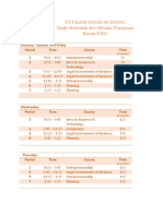 Fergusons Schedule