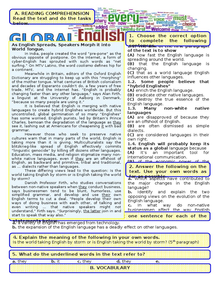 Global English - Test | PDF | English Language | First Language