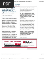 Eight Candidates Vie in Three Races to Represent the North Coast - ContraCostaTimes.com