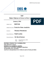 B8IT106 Tools For Data Analytics Jan 2016 PDF