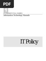 IT Policy: Information Technology Manuals