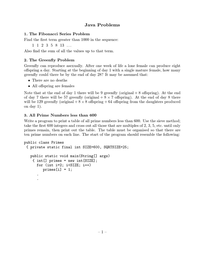 Problems PDF | PDF