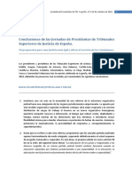 Conclusiones de Las Jornadas de Presidentes de Tribunales Superiores de Justicia de España 17 Al 19 Oct 2016