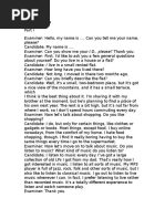 Test Examples Speaking