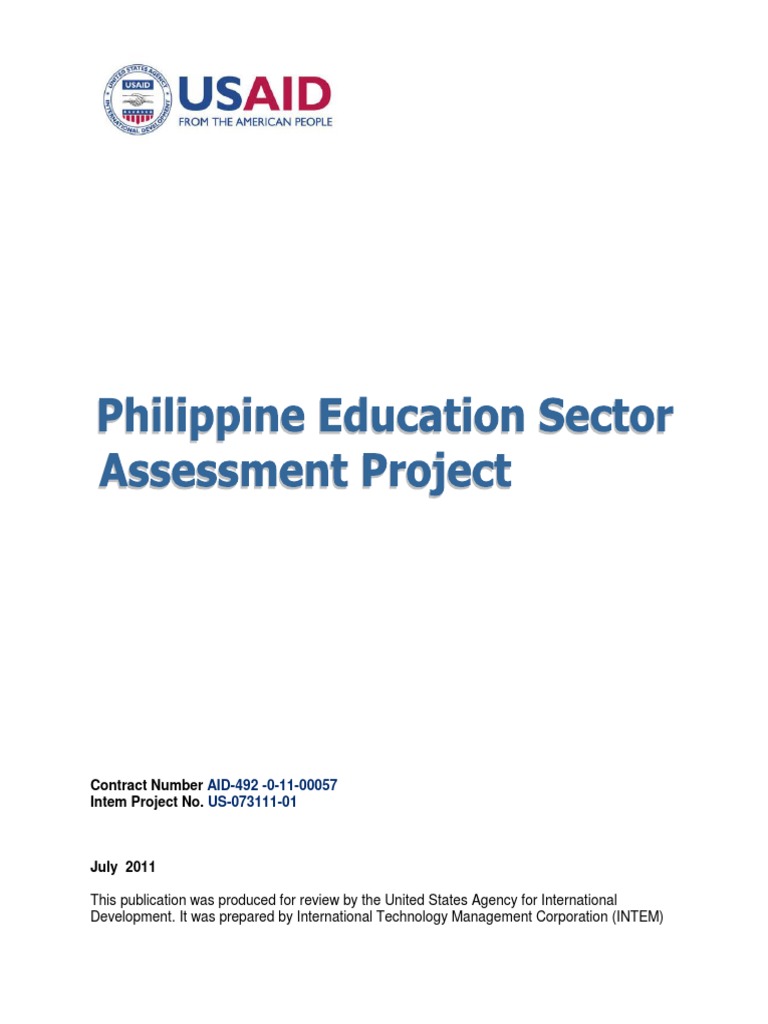 Philippine Education Sector Assessment | PDF | Vocational Education ...