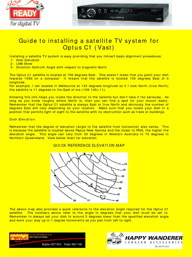 Optus C1 Satellite Dish Alignment Guide | PDF