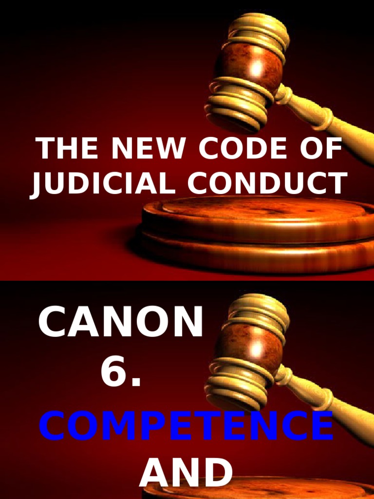 Canon 6 New Code of Judicial Ethics PDF International Law Treaty
