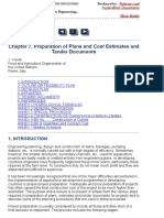 Chapter 7. Preparation of Plans and Cost Estimates and Tender Documents