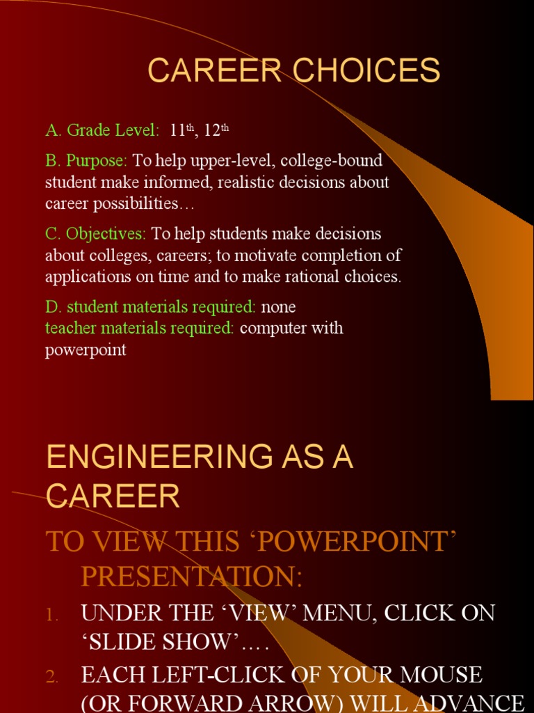 Engineering Career Guide for Students | PDF | Engineering | Electrical ...