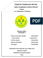 Pengujian Waktu Pengikatan Semen Hidrolis (Kel. 3 D3 Teknik Sipil 2015)