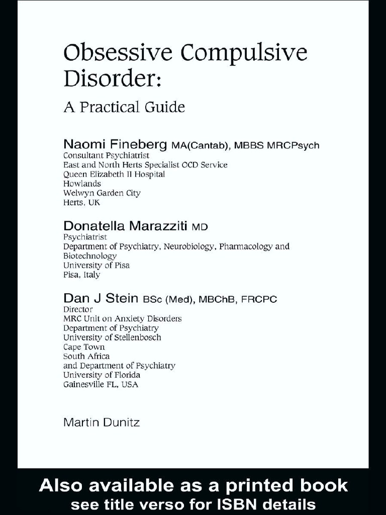 21 ObsessiveCompulsiveDisorder PDF | PDF | Obsessive–Compulsive ...