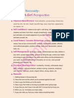 Qualities of Girls